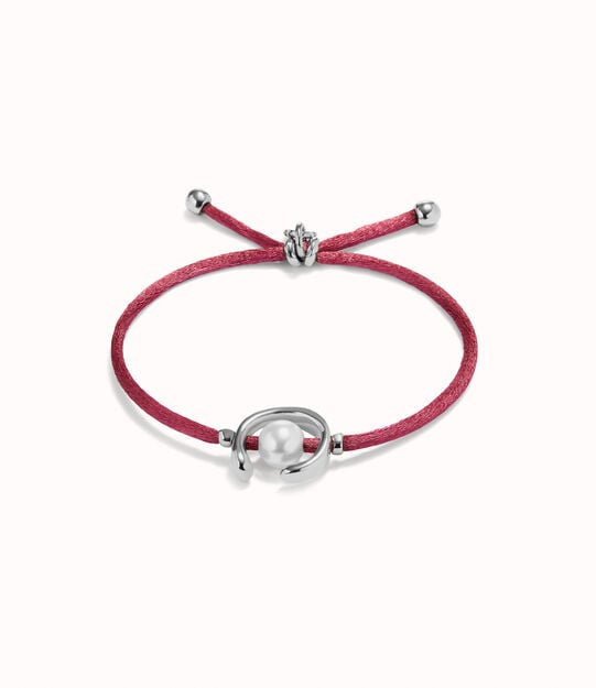 Bracciale in filo malva con perla shell assortimento placcato argento Sterling.
